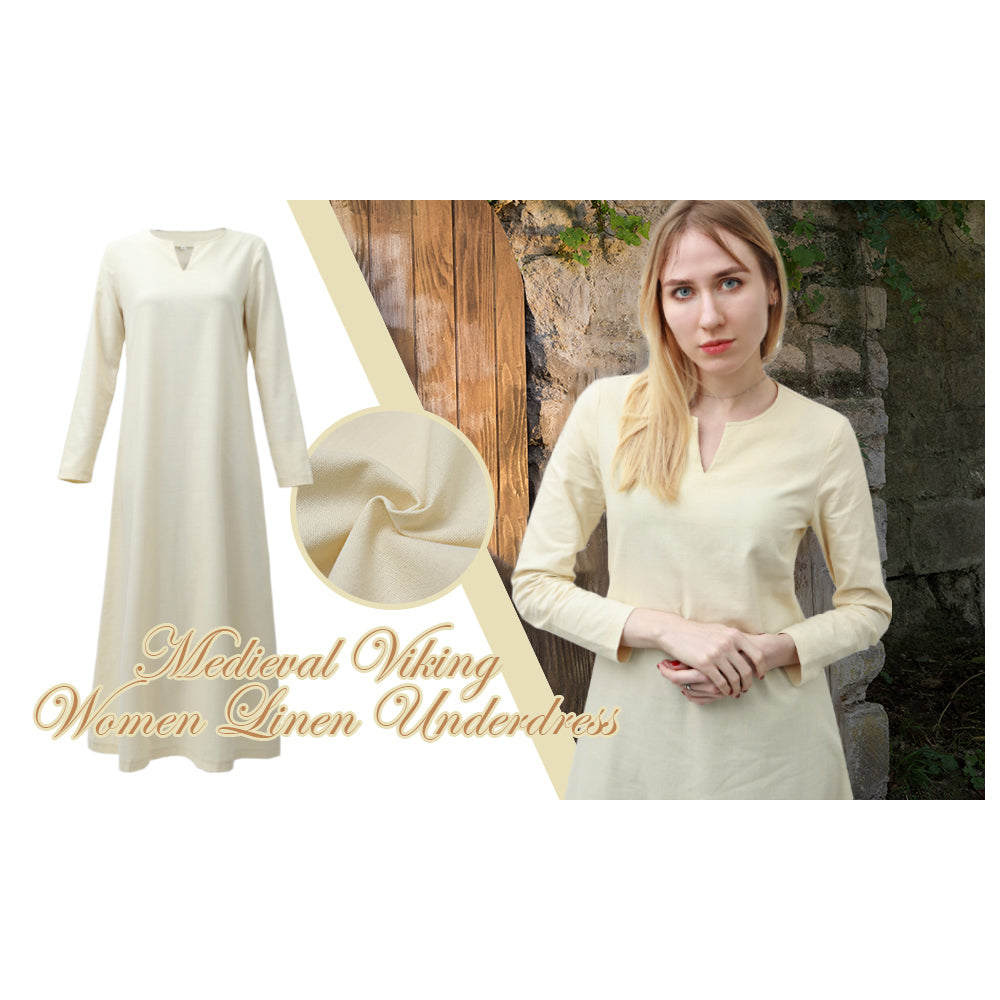 Medieval Underdress Linen Tunic Dress