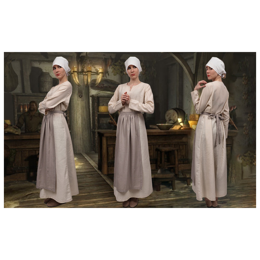 Medieval Underdress Linen Tunic Dress