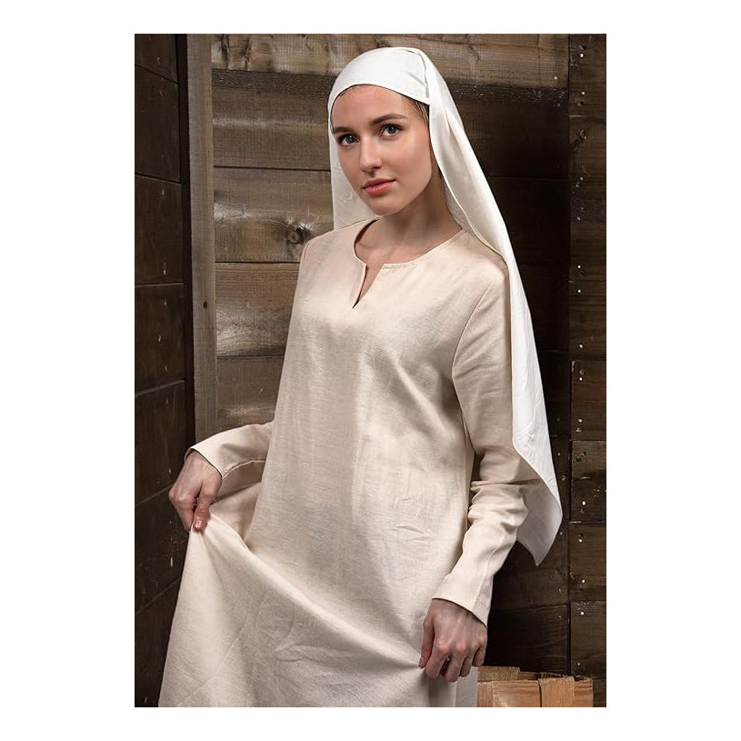 Medieval Women White Headscarf