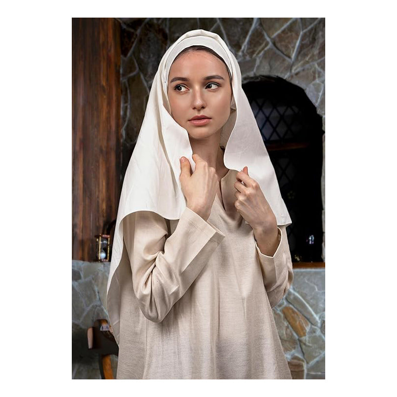 Medieval Women White Headscarf