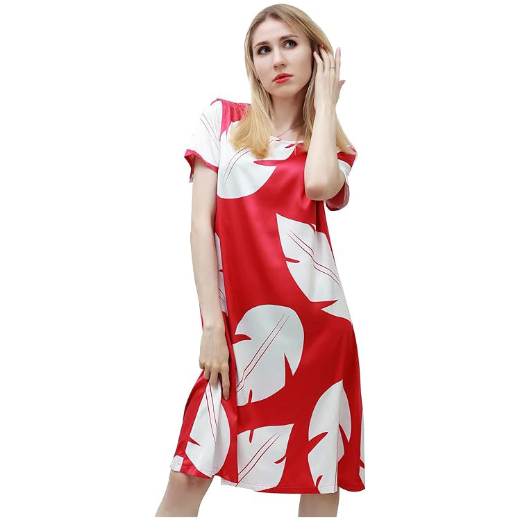 Christmas Leaf Dress Hawaiian Daily Wear Dresses Women