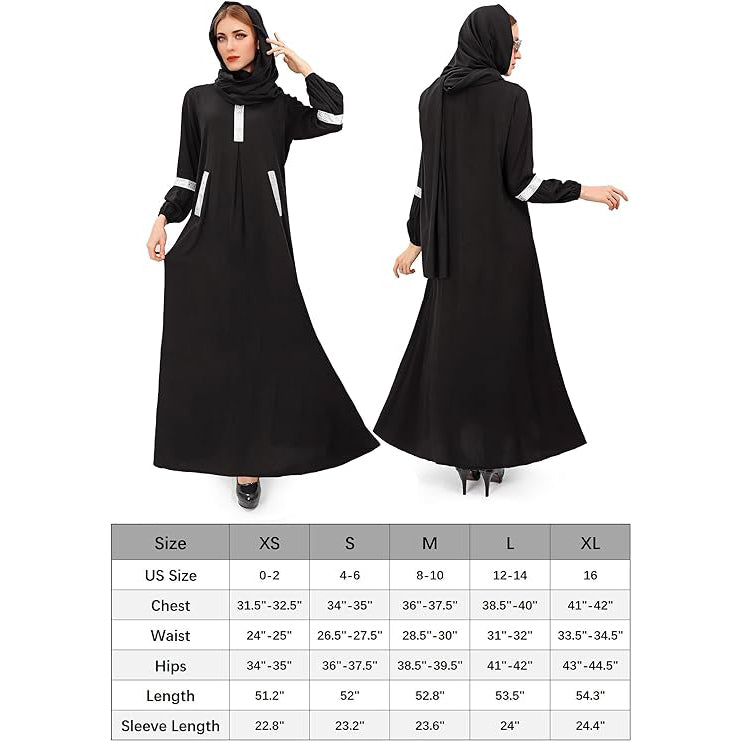 Muslim Women Dress Long Sleeve Abayas Dress