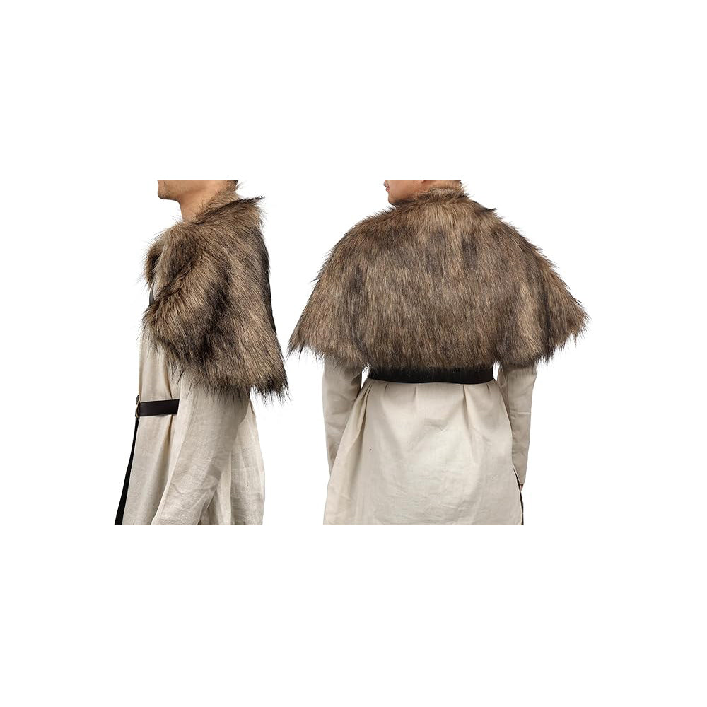 Medieval Faux Fur Wrap Collar Shawl Winter Shrug 