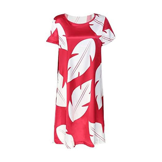 Christmas Leaf Dress Hawaiian Daily Wear Dresses Women