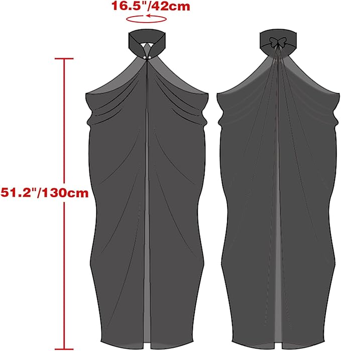 Women Gothic Tulle Cloak Chiffon Shawls Cape Wedding Collared Halter Capelet