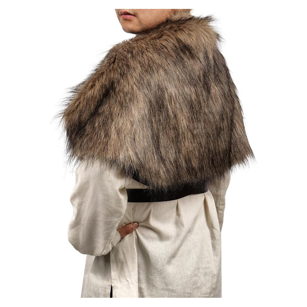 Medieval Faux Fur Wrap Collar Shawl Winter Shrug 