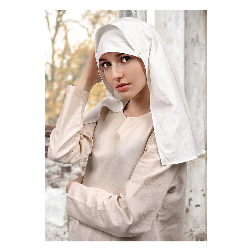 Medieval Women White Headscarf