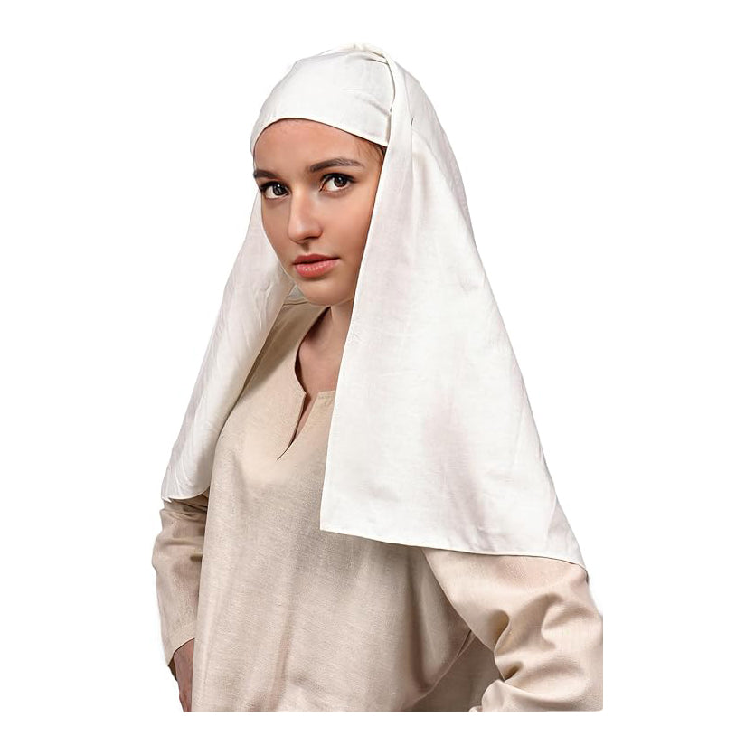 Medieval Women White Headscarf