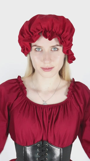 Medieval Renaissance Hat Women Victorian Bonnet